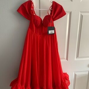Mac Duggal Vibrant Red Gown
